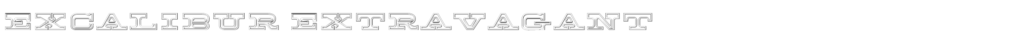 Sample characters Excalibur Font
